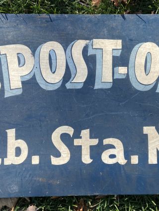 Antique US Post Office Substation Sign United States Postal Service Sub Station 3