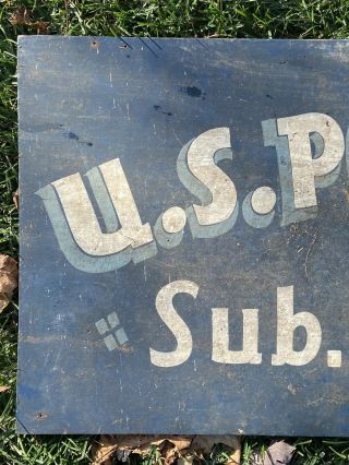 Antique US Post Office Substation Sign United States Postal Service Sub Station 5