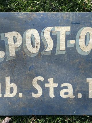 Antique US Post Office Substation Sign United States Postal Service Sub Station 6
