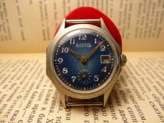 Vostok 2605 Ussr Watch Authentic Mens Watch Vintage Soviet Retro 17j Blue
