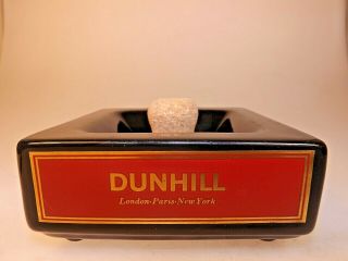 Dunhill Advertisement Sm Ceramic Ashtray For Pipe Cigar Cigarette W/cork Knocker