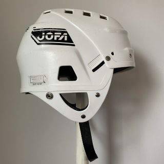 JOFA hockey helmet 285 vintage classic white 50 - 57 size okey 3