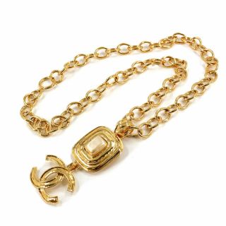 Chanel Coco Logos Long Necklace Gold Vintage 94p 90106865