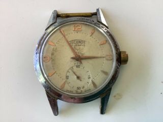 Vintage Gents Technos Swiss Made 17 Jewel Wrist Watch Runs
