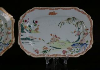 FINE PAIR Antique Chinese Famille Rose Gilt Porcelain Plate YONGZHENG 18th C 3