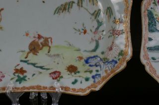 FINE PAIR Antique Chinese Famille Rose Gilt Porcelain Plate YONGZHENG 18th C 5