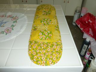 Cute Vintage Retro Bright Floral Daisies Oven Double Potholder Or Hand Mitt