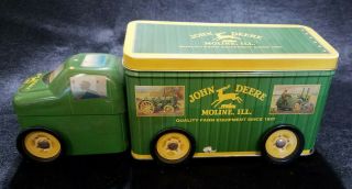 Vintage John Deere Semi Truck And Trailer Tin Box (1 Piece,  Two Tins)