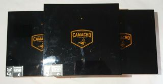 3 Camacho Connecticut Toro Finished Hinged Empty Wood Cigar Tobacco Box Handmade