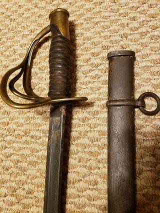 Antique 1862 Prov.  Tool Co.  U.  S Civil War M1860 Cavalry Saber Sword W/scabbard