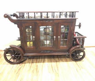 Servin Cart,  Tea Cart,  Bar Cart With Wooden Wheels