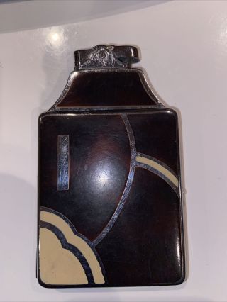 Vintage Ronson Arts Metal Work Cigarette Lighter Case Art Deco