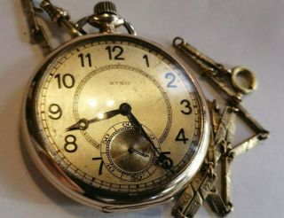 Solid 14k Gold Case Antique Pocket Watch By Ryrie 
