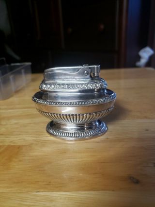 Vintage RONSON Queen Anne Sterling Silver Plated Table Lighter England very good 2