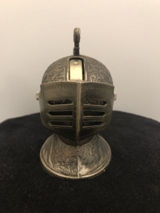 Vintage Table Lighter - Knight In Armor Helmet - Armor - Interesting Lighter