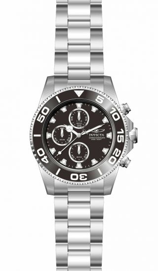 Mens Invicta 28689 Pro Diver 43mm Silver Stainless Steel Quartz Watch