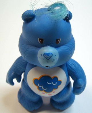 Vintage Care Bear Grumpy Poseable Figure Blue W/ Cloud 1983 Agc/kenner Toy 3 "