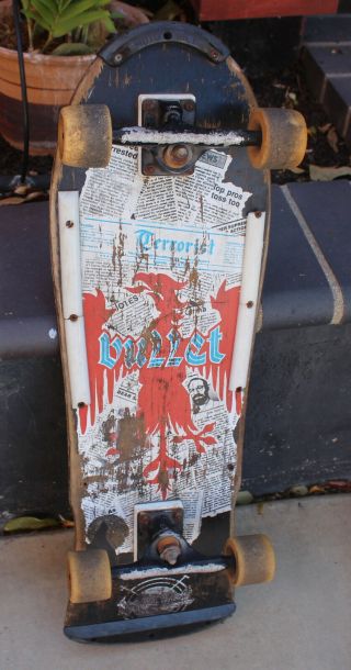 Vintage Santa Cruz Team Bullet Terrorist Old School Og Complete Skateboard 1986