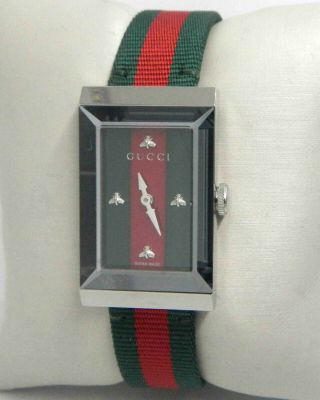 Gucci G - Frame Green And Red Mother Of Pearl Dial Ladies Watch Ya147404 $1100.  00