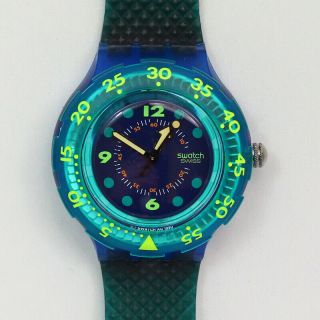 Swatch Scuba 200 Blue Moon Sdn 100 Quartz Wristwatch Ca.  1991 -