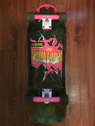 Vintage Og 1985 Sims Jeff Phillips Skateboard