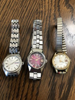 Vintage Ledies Seiko Watches For Parts/restoration,  2706 (1) & 2205 (2)