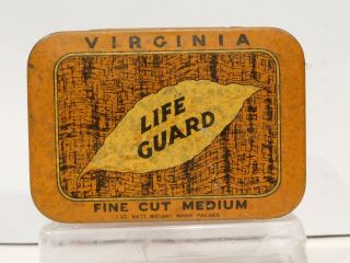 Life Guard Fine Cut Virginia Tobacco Tin,  Life Guard Tobacco Co,  Sydney