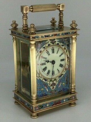 Antique French Carriage Clock C1885.  With Key.  Restored & Serviced Last Month.