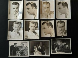 Vintage 1930 Hollywood Handsome Neil Hamilton Movie & Portrait Photos (11pcs)