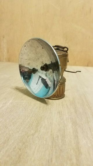 Vintage JUSTRITE Brass Coal Miners Carbide Lamp Lantern Light For Helmet 2