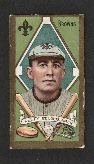 T205 Baseball Pelty: Browns / St.  Louis Amer.  : Cigarette Tobacco Card C.  1910