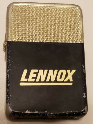 Vintage Lennox Air Conditioning & Heating Promo Advertising Cigarette Lighter