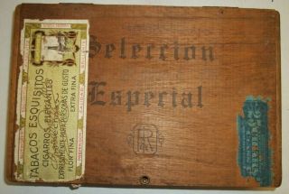 Vintage Infanzon & Rodriguez Coronas Wooden Cigar Box With 1920 Tax Stamp