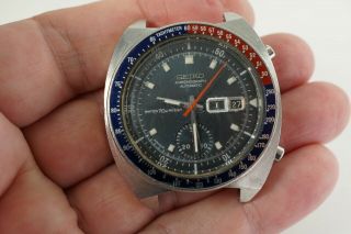 SEIKO CHRONOGRAPH DATE AUTOMATIC 6030 R STEEL OF RESTORATION C.  1970 ' S 6