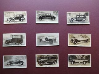 Motor Cars Issued 1926 By Wills N.  Z.  Set F50