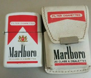 Vintage Marlboro Cigarette Lighter Escort Box