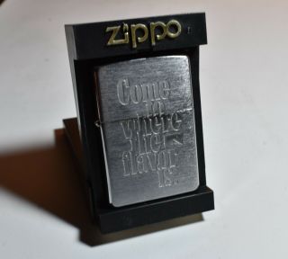Vintage Zippo Lighter Brandford Come To Where The Flavor Is Made In U.  S.  A 02