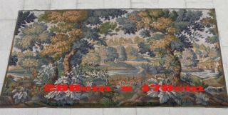 Huge Vintage French Chateau Wallhanging Tapestry Verdure 288cmx178cm