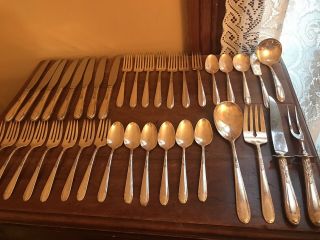 Reserved Randall Vintage Oneida Sterling " Heiress " 38 Pc Place Settings Servers