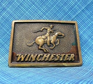 Vintage Winchester Arms Belt Buckle - BTS Buckles - Solid Brass. .  TWY401 2