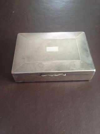 Vintage Art Deco Silver Plate Lined Watch Cigarette Vanity Humidor
