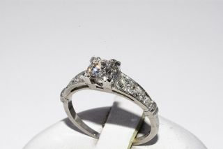 $8,  900.  85CT GIA CERTIFIED ANTIQUE ART DECO DIAMOND PLATINUM ENGAGEMENT RING 5