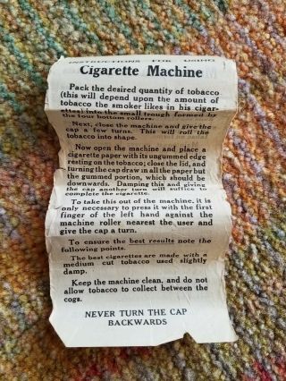Evans CONCINNUM cigarette machine W/ Box & Instructions Made in England 3