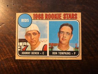 1968 Topps Johnny Bench 247 Baseball Card Rookie Card Sharp Cincinnati Reds Rc