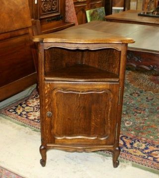 French Oak Louis Xv Antique Small Corner Cabinet
