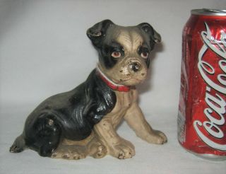 " Best " Antique Hubley Boston Terrier Puppy Dog Cast Iron Doorstop Statue