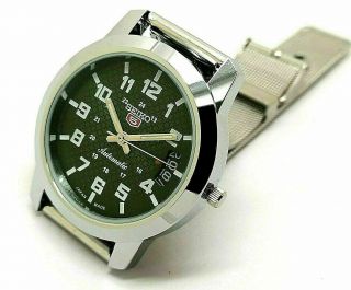 Seiko 5 Automatic Men Steel Date Movement 6309 Vintage 17 Jewel Watch Run Sq331