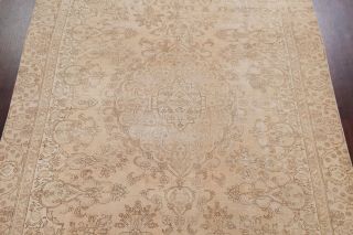 Antique MUTED Traditional Distressed Oriental Area Rug FADED Worn Hand - made 9x12 3