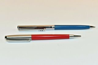 Vintage 1980 Paper Mate Talisman Mechanical Pencil,  Dark Blue & Red Pencil Bx0