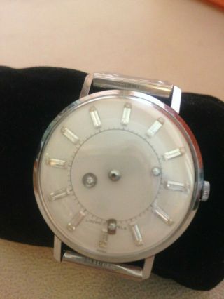 Mens Louvic De Luxe Mystery Dial Wrist Watch.  Running Old Stock